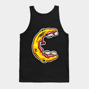 Gross Halloween New Celestial Moon Lowbrow Cartoon Sticker Tank Top